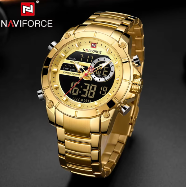 Reloj NAVIFORCE Golden Militar Original - Imagen 2