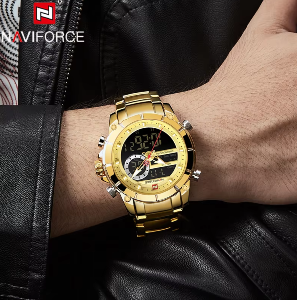 Reloj NAVIFORCE Golden Militar Original - Imagen 3