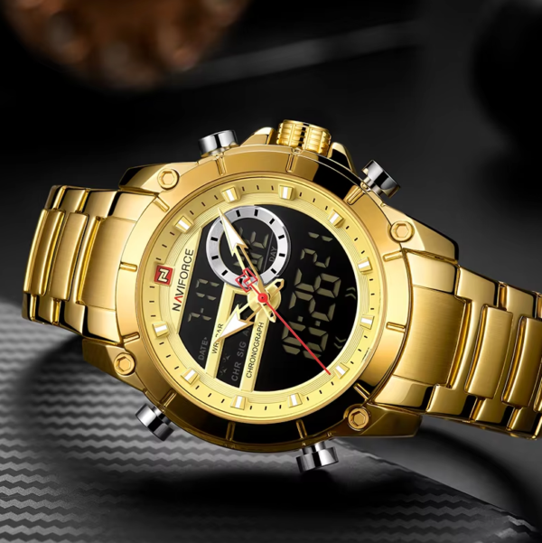 Reloj NAVIFORCE Golden Militar Original - Imagen 4