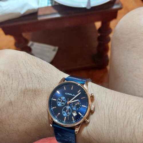 Reloj CRRJU Blue Minimalist photo review