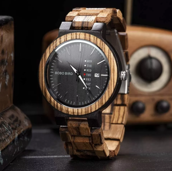 Reloj Artesanal de Madera BOBO BIRD - Imagen 2