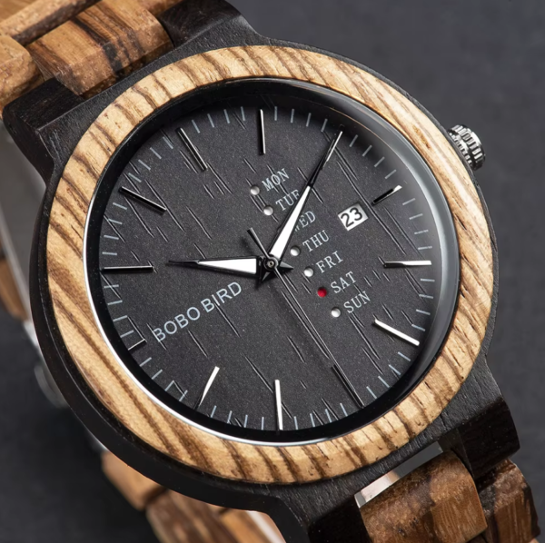 Reloj Artesanal de Madera BOBO BIRD - Imagen 4