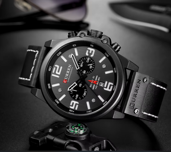 Reloj CURREN Top Cuero Carbon - Imagen 2