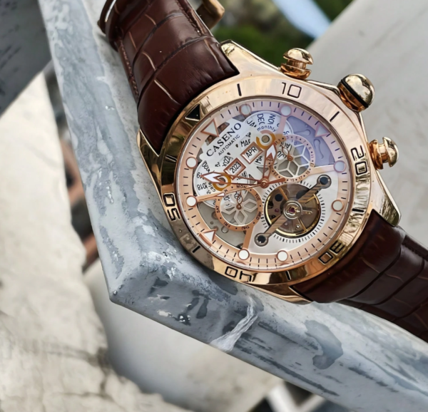 Reloj CASENO Automatico Tourbillon Original - Imagen 3