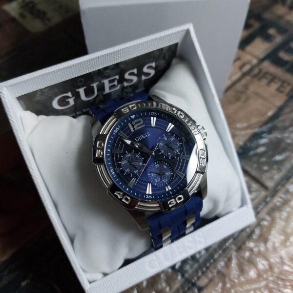 Reloj GUESS Oasis U0366G2 Genuino SilverAzul Multifuncional 100M - Imagen 2