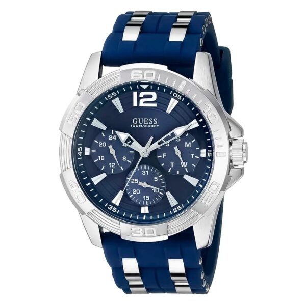 Reloj GUESS Oasis U0366G2 Genuino SilverAzul Multifuncional 100M