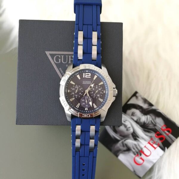 Reloj GUESS Oasis U0366G2 Genuino SilverAzul Multifuncional 100M - Imagen 3