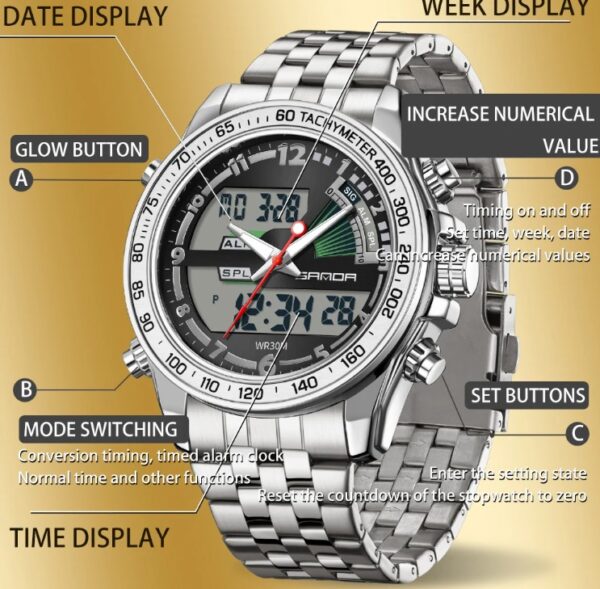 Reloj SANDA 3307 Silver Edition - Imagen 3
