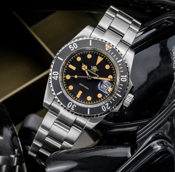 Reloj ADDIESDIVE Retro Submarino 200M Black - Imagen 4