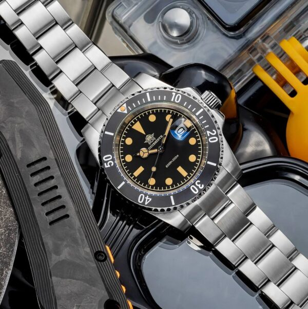 Reloj ADDIESDIVE Retro Submarino 200M Black - Imagen 5