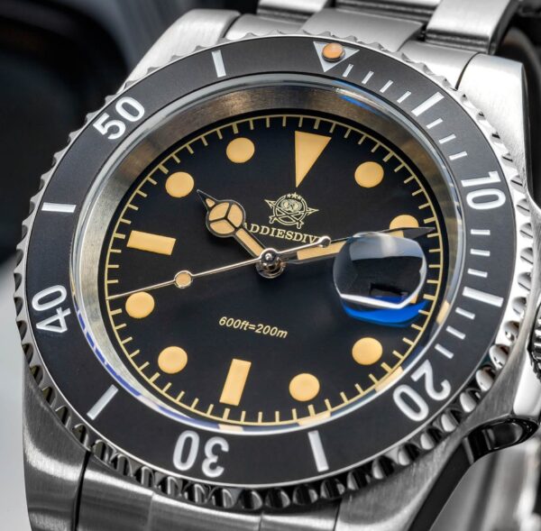 Reloj ADDIESDIVE Retro Submarino 200M Black - Imagen 6
