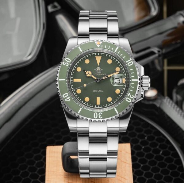 Reloj ADDIESDIVE Retro Submarino 200M Green - Imagen 2