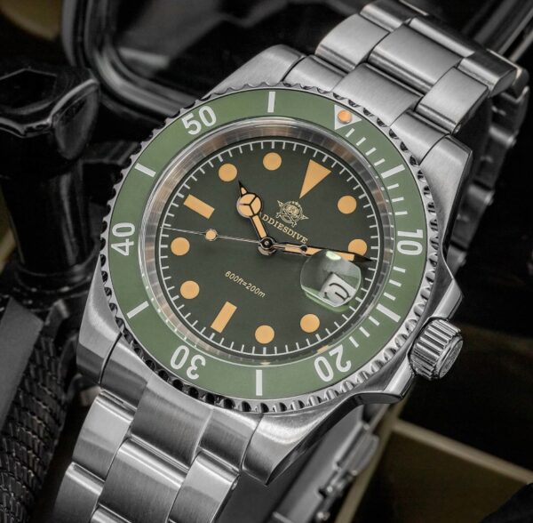 Reloj ADDIESDIVE Retro Submarino 200M Green - Imagen 7