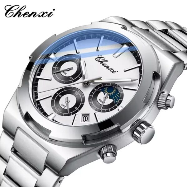 Reloj CHENXI Cara Blanca Acero Inoxidable