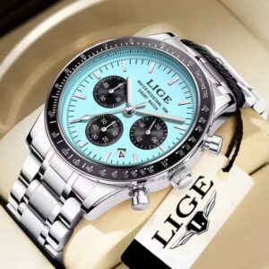 Reloj LIGE Cara Celeste Acero Inoxidable
