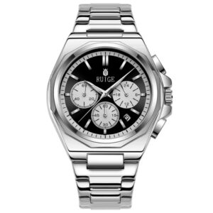 Reloj RUIGE Acero Cara Negra Original