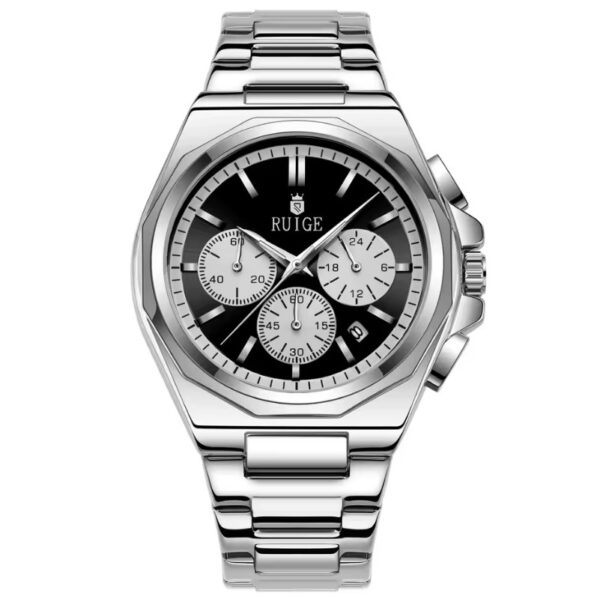 Reloj RUIGE Acero Cara Negra Original